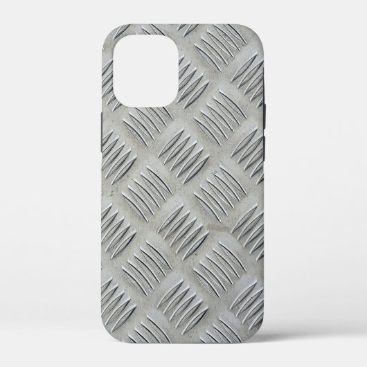 Gray Aluminum Diamond Plate Pattern Case-Mate iPhoneケース (裏面)