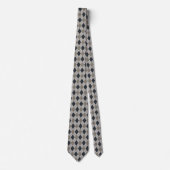 Gray And Black Argyle Necktie ネクタイ (正面)