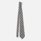 Gray And Black Argyle Necktie ネクタイ (裏面)