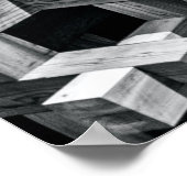 Gray and black cross ポスター (角)