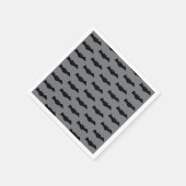 Gray and Black Halloween Bats スタンダードカクテルナプキン (角)