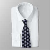 Gray and Black Quilt Pattern Neck Tie ネクタイ (タイ)