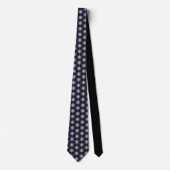 Gray and Black Quilt Pattern Neck Tie ネクタイ (正面)