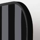 Gray and Black Stripes Monogram Wreath Est Year ピックルボールラケット (左詳細)