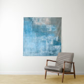 Gray and Blue抽象芸術・アート・ペインティン絵を描グ要約、 タペストリー (インサイチュ(横))