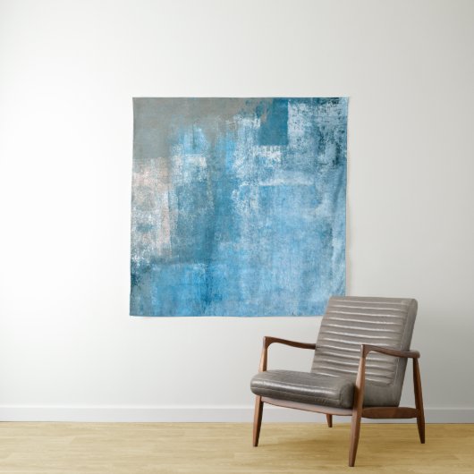 Gray and Blue抽象芸術・アート・ペインティン絵を描グ要約、 タペストリー (インサイチュ)