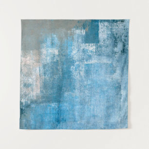 Gray and Blue抽象芸術・アート・ペインティン絵を描グ要約、 タペストリー