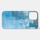 Gray and Blue抽象芸術・アート・ペインティン絵を描グ要約、 Case-Mate iPhoneケース (裏面 (横))