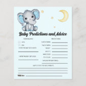 Gray and Blue Elephant Baby Shower boy (正面)