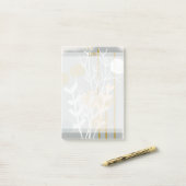 Gray and gold abstract botanical minimalist art  ポストイット (デスク上)