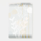 Gray and gold abstract botanical minimalist art  ポストイット (正面)