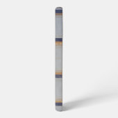 Gray and Navy Plaid with Gold Accent Samsung Galaxyケース (左側面)