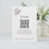 Gray and Pink Bells Details Insert for Invitation エンクロージャーカード (スタンド正面)