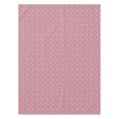 Gray and pink plaid with chamomile flowers テーブルクロス (正面)