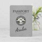Gray Aruba Passport日付の保存 セーブザデート (スタンド正面)