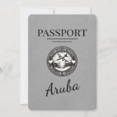 Gray Aruba Passport日付の保存 セーブザデート (正面)