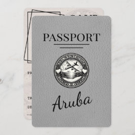 Gray Aruba Passport日付の保存 セーブザデート