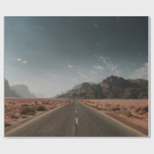 GRAY ASPHALT ROAD ラッピングペーパー (フラット)