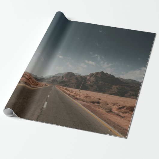 GRAY ASPHALT ROAD ラッピングペーパー (アンロールド)