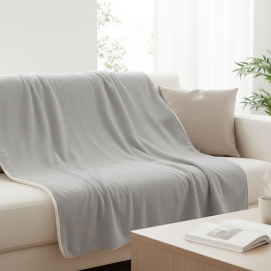 Gray Baby Blanket, Elegant and Modern  シェルパブランケット