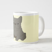 Gray Baby French Bulldog, Cream, ジャンボコーヒーマグカップ (正面右)