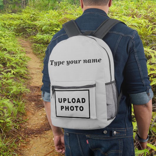 Gray Backpackの名前と写真 プリントバックパック