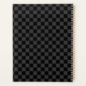Gray Black Checkered Checkerboard プランナー手帳 (裏面)