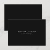 Gray Black Modern Minimalist Simple Serif Font エンクロージャーカード (正面/裏面)