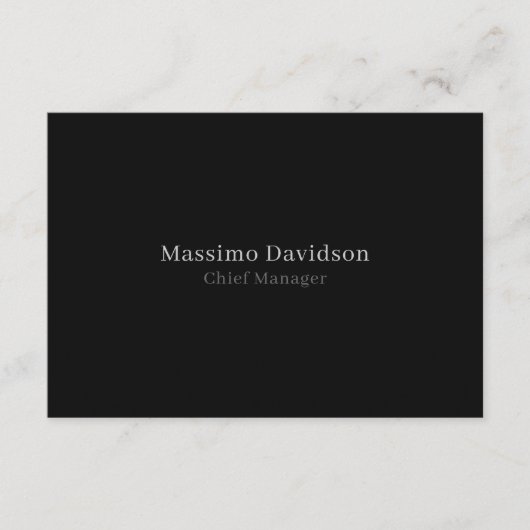 Gray Black Modern Minimalist Simple Serif Font エンクロージャーカード (正面)