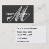 Gray Black Monogram名刺 名刺 (正面/裏面)