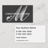 Gray Black Monogram名刺 名刺 (正面/裏面)