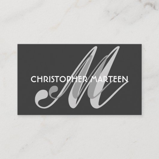 Gray Black Monogram名刺 名刺 (正面)