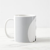 Gray Black Pop Art Leadership Wolf Howling コーヒーマグカップ (左)