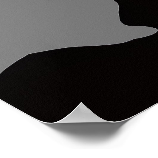 Gray Black Pop Art Leadership Wolf Howling ポスター (角)