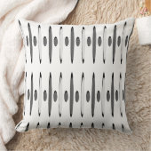 Gray Black Retrofuturism Designer Retro Modern 60s クッション (ブランケット)