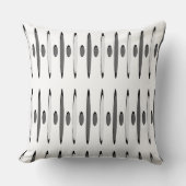 Gray Black Retrofuturism Designer Retro Modern 60s クッション (正面)