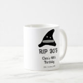 Gray black RIP 30's 40th birthday witch hat hallow コーヒーマグカップ (正面右)