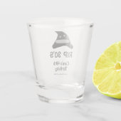 Gray black RIP 30's 40th birthday witch hat hallow ショットグラス (裏面)