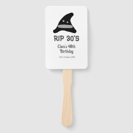 Gray black RIP 30's 40th birthday witch hat hallow ハンドファン
