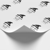 Gray black RIP 30's 40th birthday witch hat hallow ラッピングペーパー (角)