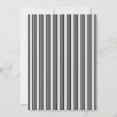 Gray Black Striped Custom 5x7" Graduation 招待状 (裏面)