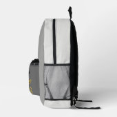 Gray Black Tiger Graduation Backpack プリントバックパック (右)
