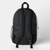 Gray Black Tiger Graduation Backpack プリントバックパック (裏面)