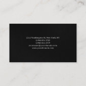 Gray Black White Red Stripes Simple Serif Font 名刺 (裏面)