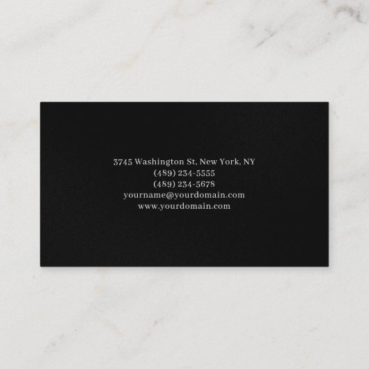 Gray Black White Red Stripes Simple Serif Font 名刺 (裏面)