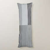 Gray, Black, White Stripes ボディピロー (裏面 (縦))