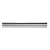 Gray Black White Stripes Pattern   サテンリボン (正面)