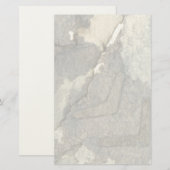 gray-blue background watercolor 2 便箋 (正面/裏面)