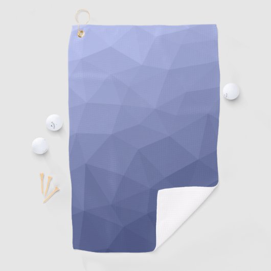 Gray Blue gradient geometric mesh pattern ゴルフタオル (インサイチュ)