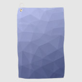 Gray Blue gradient geometric mesh pattern ゴルフタオル (正面)